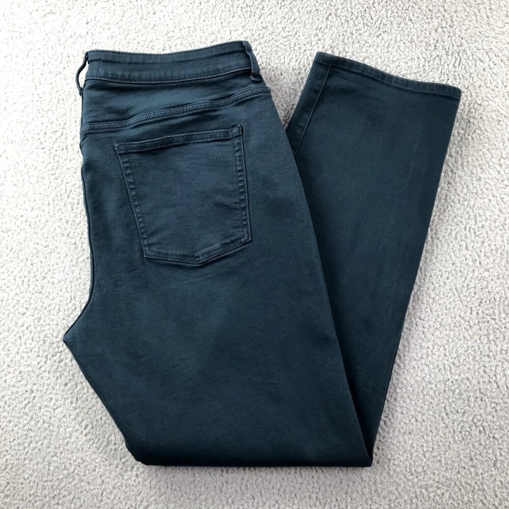 WARP + WEFT Mens 42x33 (tag 42x34) ORD Chicago Straight Dark Slate Denim Jeans‎